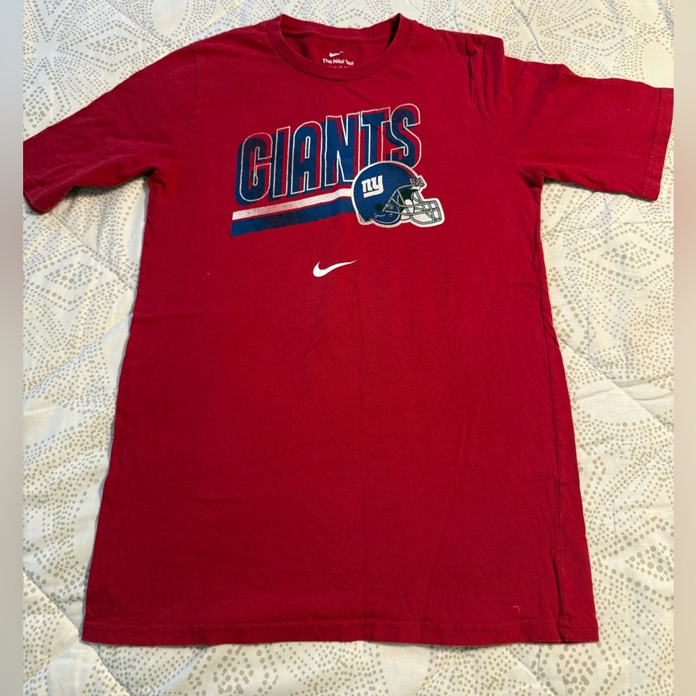 NFL Football Nike NY Giants Cotton Short Sleeve Cotton Tee youth